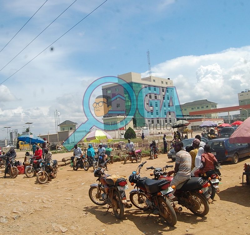 Bus stop at Orimerunmu, Near Ibafo, Ogun State