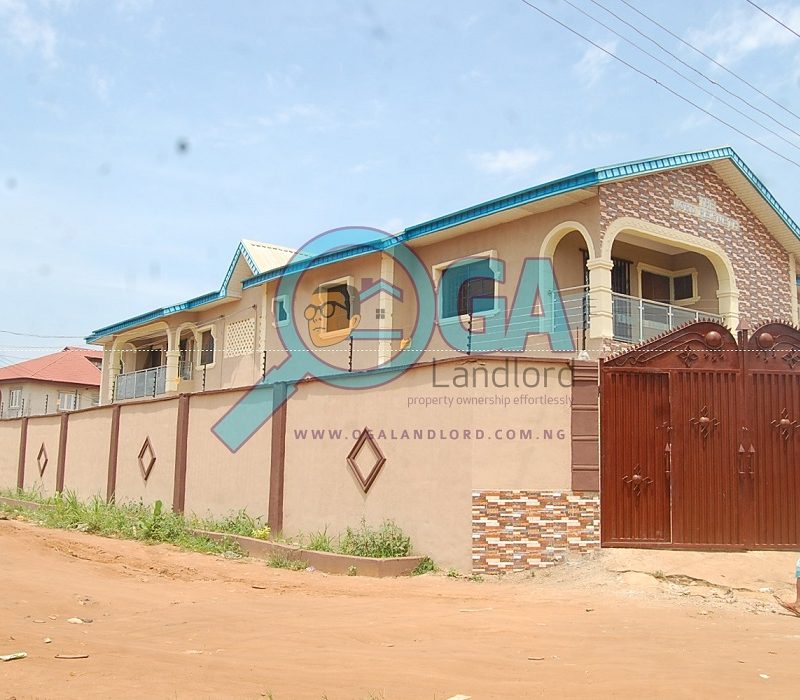 Neighbourhood - A Compound with 3 Bungalows and an Upstairs Foundation for Sale at Igbogbo, Ikorodu, Lagos